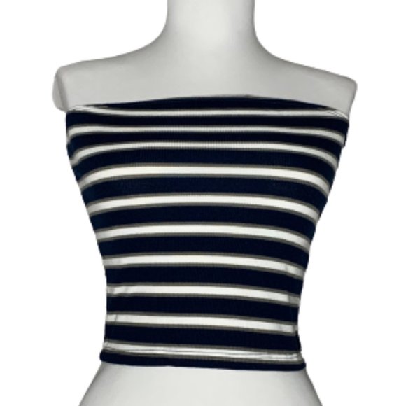 Striped Ribbed Tube/Crop Tops (3pk) - Picture 6 of 9